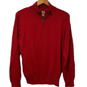 L.L. Bean Sweater, Red, Quarter Zip size S